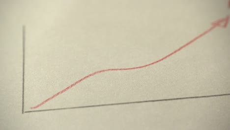 Roter-Pfeil.-Roter-Pfeil-Diagramm-nach-oben-zeigend.-Börse,-Wirtschaft.--4-k