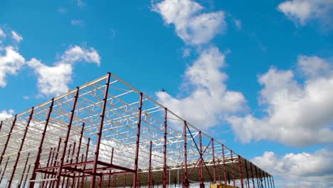 Timelapse-Gebäude-neue-großen-Lagerkomplex