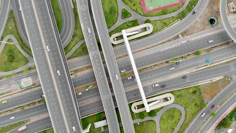 Aerial-view-of-highway-interchange