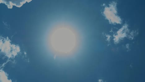 Clouds-and-the-sun-time-lapse,low-angle-view.