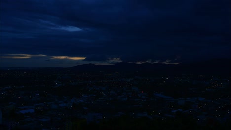 Phuket-town-in-rainy-season-,high-angle-view.