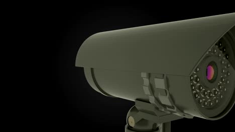 Modern-rotating-CCTV-security-camera,-3D-rendering-background