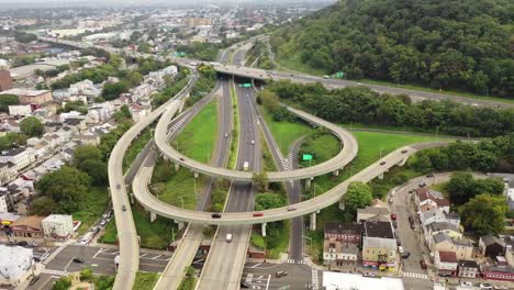 Aerial-of-Paterson,-New-Jersey