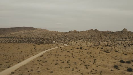 Flying-over-trees-and-houses-in-the-desert.