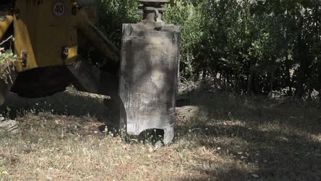 Construction-drill-auger-working-in-the-countryside