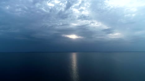 The-flight-above-the-beautiful-sea-on-the-cloud-stream-background