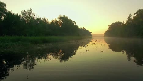 aerial-view-of-river-at-sunrise