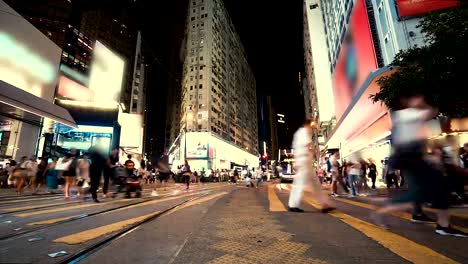 Fast-moving-unrecognisable-people-and-traffic-at-rush-hour.