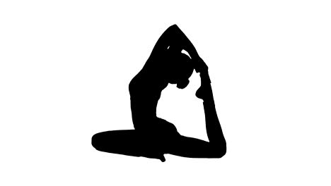 Silueta-hermosa-joven-womandoing-yoga-o-pilates-ejercicio.-Un-patas-rey-Pigeon-pose,-Eka-Pada-Rajakapotasana