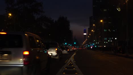 Traffic-on-Santiago,-Chile