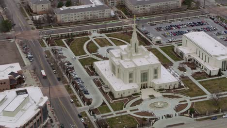 Aerial-shot-of-Ogden-Utah-Mormon-Temple