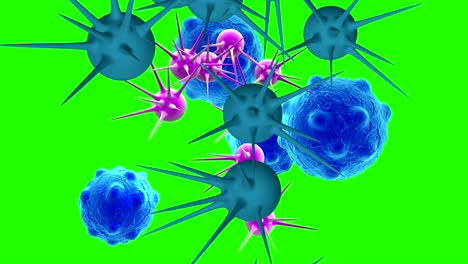 animation----cancer-cells-with-high-details-on-green-screen