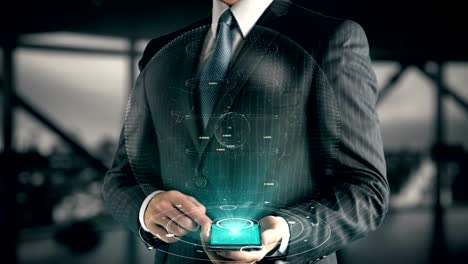 Businessman-with-Machine-Vision-hologram-concept