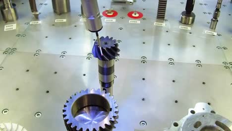 The-coordinate-measuring-machine-measures-the-pinion-shaft