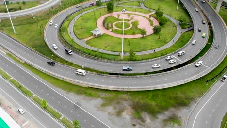 Aerial-view-of-highway-interchange