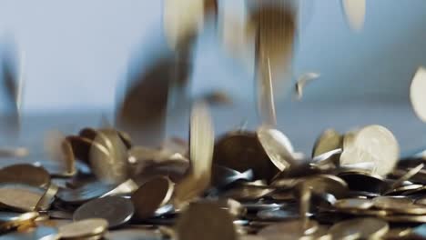 Closeup-slow-motion-dropping-coins