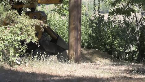 Construction-drill-auger-working-in-the-countryside