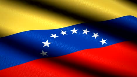 Bandera-de-Venezuela-ondeando-textil-textura-de-fondo.-Seamless-Loop-animación.-Pantalla-completa.-Cámara-lenta.-Vídeo-de-4-K