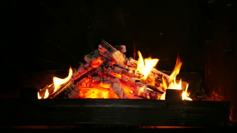 Detail-des-Feuers-in-der-Firepace.-Keine-Bewegung-der-Kamera.