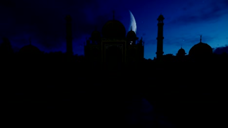 Taj-Mahal-24-hour-timelapse,-zoom-in