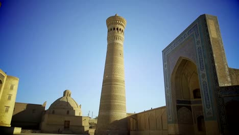 Kalyan-Minarett-in-Chiwa,-Usbekistan.