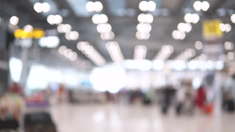 Blurred-footage-of-passengers-walking-in-the-International-airport-terminal.-4K-video-with-defocused-effect.