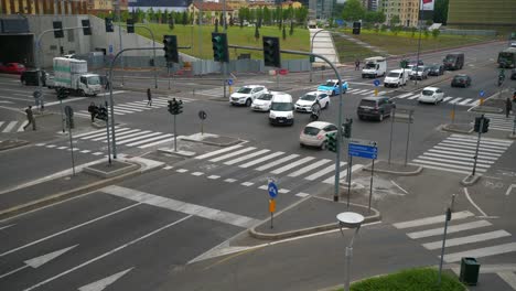 Italy-day-time-milan-modern-city-traffic-crossroad-panorama-4k