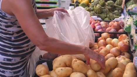 Frau-Gemüse-auf-dem-Markt-zu-kaufen