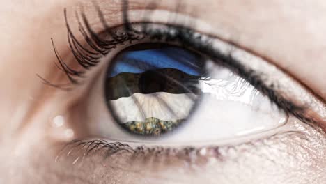 woman-green-eye-in-close-up-with-the-flag-of-Estonia-in-iris-with-wind-motion.-video-concept