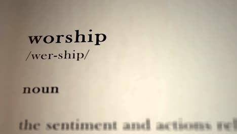 Worship-Definition