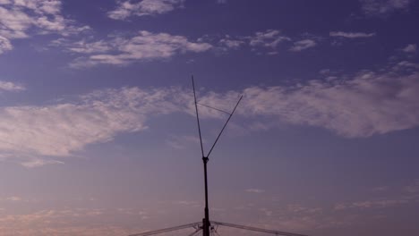 Lightning-rod-at-the-sky-with-clouds-moving