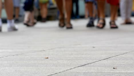 Foot-crowd-of-people-walking-on-megacity