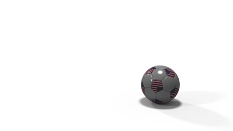 Realistic-soccer-ball-with-flag-of-USA-and-its-shadow-jumps,-3d-rendering,-prores-footage