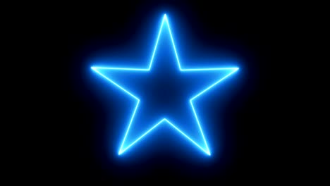 4K-Star-on-blue-fire-spin-on-black-background.-Copy-space-for-text-or-logo.