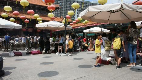 Wong-Tai-Sin-Temple-at-Kowloon-island--in-Hong-Kong,-China