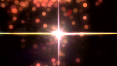 Gold-abstrakte-Bokeh-und-digitalen-Objektiv-flare-Effekt-Hintergrund.-Staubpartikel-mit-Linseneffekt.-Glitzer-Leuchten.-Abstrakte-Festivevintage-Lichter-Unscharf-gestellt.-Weihnachten-und-Neujahr-fest.