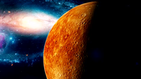 Realistic-beautiful-planet-Mercury-from-deep-space