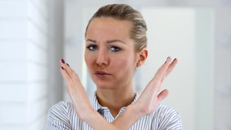 Rejecting,-Denying-Woman-Portrait-in-Office