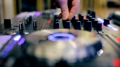 Hands-of-a-Disc-Jockey-on-the-Professional-Mixing-Controller