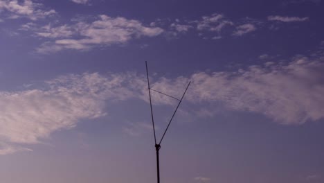 Lightning-rod-at-the-sky-with-clouds-moving