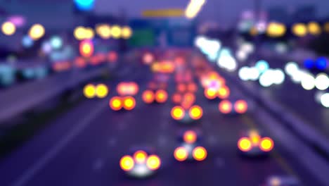 Defocused-Traffic-Light-on-Highway