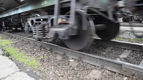 Movement-of-a-freight-train.-Tanks-on-rails.-Wheels-of-the-train