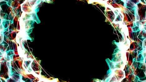 Magical-Particles-Ring-Abstract-Background,-Animation,-Rendering,-Loop