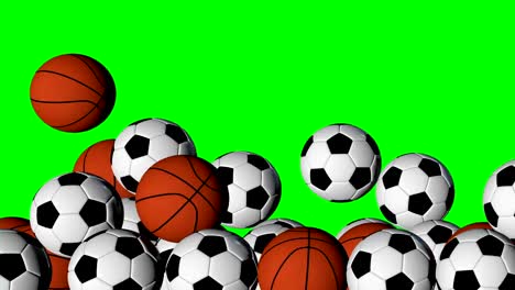 Fußball-und-Basketball-Übergang