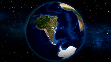 EARTH-ZOOM-IN-MAP---URUGUAY-MELO