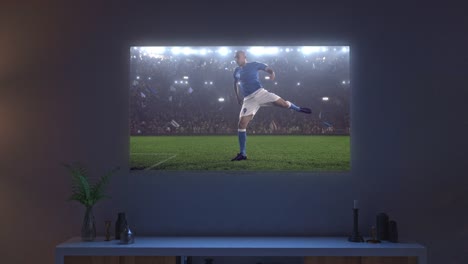 Soccer-game-on-living-room-tv-set