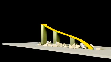 Tabla-de-crecimiento-de-negocio-de-renderizado-3D-con-una-flecha-destruye-las-barreras-que-levanta