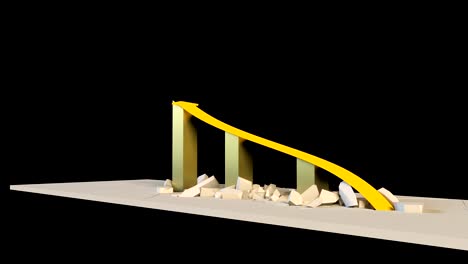 3D-rendering-Business-growth-chart-with-an-arrow-destroys-barriers-rising-up