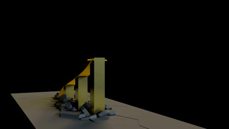 3D-rendering-Business-growth-chart-with-an-arrow-destroys-barriers-rising-up