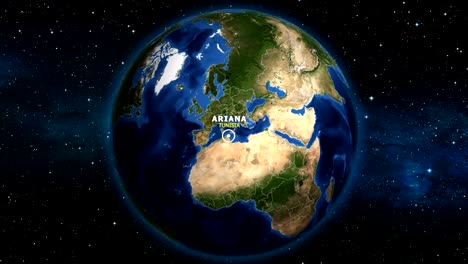 EARTH-ZOOM-IN-MAP---TUNISIA-ARIANA